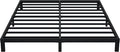7 Inch Queen Bed Frame No Box Spring Need, Low Profile Metal Platform Bed Frame Queen Size, Heavy Duty Support Bedframes, Easy Assembly