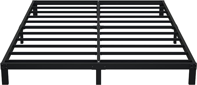 7 Inch King Bed Frame No Box Spring Need, Low Profile Metal Platform King Size Bed Frame, Heavy Duty Support Bedframes King, Easy Assembly