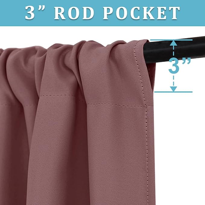 RYB HOME Short Blackout Curtains - Image 2