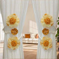 2 Packs Flower Curtain Buckle, Handmade Artificial Flower Curtain Holdbacks by YAOPEL