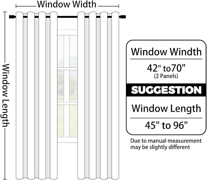 Yakamok Room Darkening Ombre Curtains 84 Inch Length, Light Blocking Grommet - Image 9