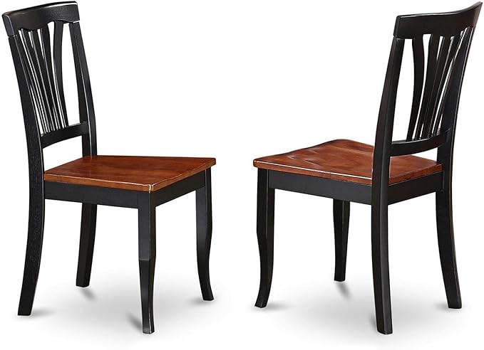 East West Furniture DLAV5-BCH-W 5 Piece Dinette Set for 4 Includes a Round Dining Room Table with Dropleaf and 4 Dining Chairs, 42x42 Inch, Buttermilk & Cherry