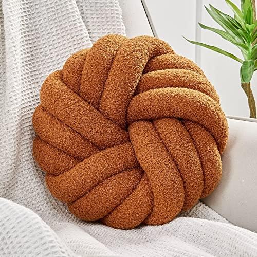 Knot Pillows, 14 Inch Decorative Throw Pillows Round Pillows Cushion, Soft by Uvvyui