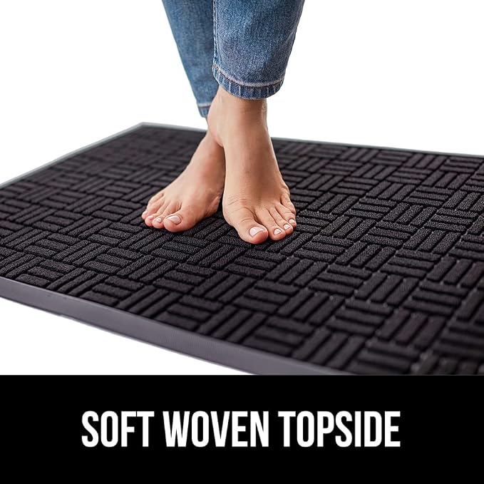 GORILLA GRIP 100% Waterproof All-Season WeatherMAX Doormat, US Designed Natural - Image 7