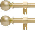 Gold Curtain Rods for Windows 28 to 60 Inch by Poskena