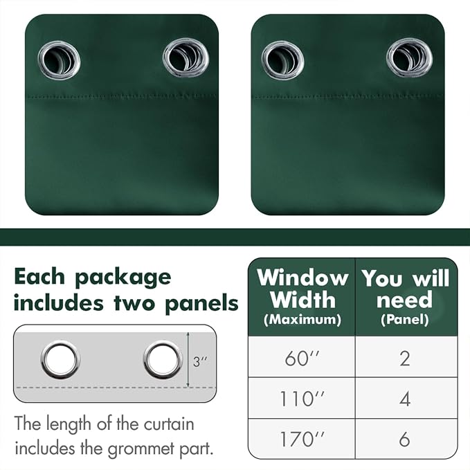 MIULEE Christmas Blackout Curtains, Room Darkening Thermal Insulated Drapes - Image 6