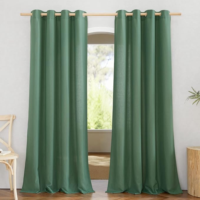 NICETOWN Rustic Linen 144 inch Long Curtains by NICETOWN