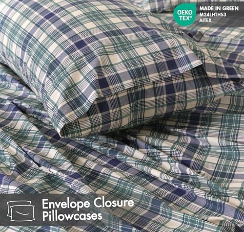 RUVANTI 100% Cotton Queen Sheets, Percale Weave - Image 5