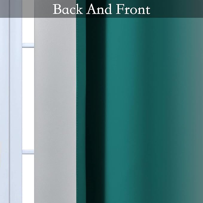 SimpleHome Ombre Room Darkening Curtains 54 inches Length - Image 5