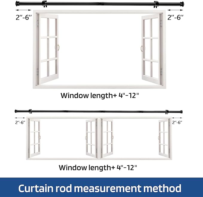 Standard Decorative Window Curtain Rods 30 to 116 Inch, 5/8 Inch Diameter Small - Image 6