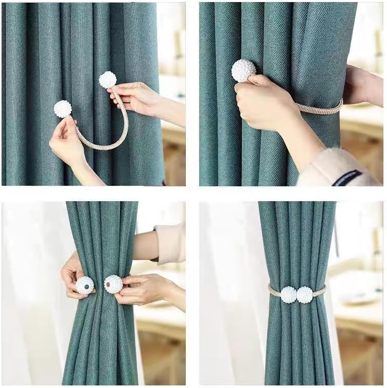 10 Pack Magnetic Curtain Tiebacks, Curtain Tiebacks Buckles Holdbacks Holders - Image 3