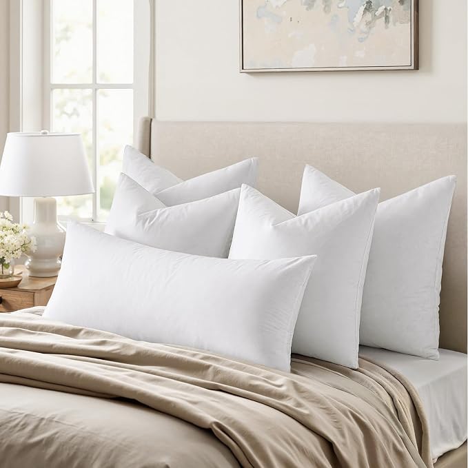 MIULEE 14x22 Pillow Inserts, Decorative Fluffy Throw Pillow Inserts Cotton - Image 3