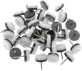 ALIMITOPIA 40pcs Furniture Glide Nail-in Thickened Nylon Chair Glide Slider Furniture Pad Floor Protector for Wooden Furniture Chair Tables Leg Feet(Φ24mm or 0.95";White)