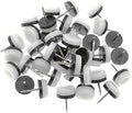 ALIMITOPIA 40pcs Furniture Glide Nail-in Thickened Nylon Chair Glide Slider Furniture Pad Floor Protector for Wooden Furniture Chair Tables Leg Feet(Φ16mm or 0.6";White)