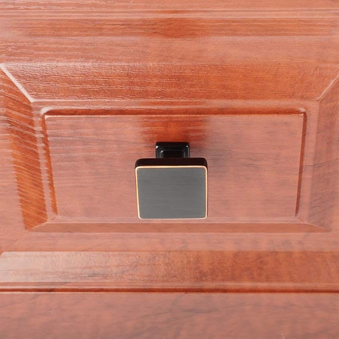 KOOFIZO 20 Pack Oil Rubbed Bronze Cabinet Knobs Bronze Drawer Knobs K08 Square Single Hole Cabinet Pulls for Cabinets Drawer Dresser Cupboard Bedroom Closet Bathroom Vanity