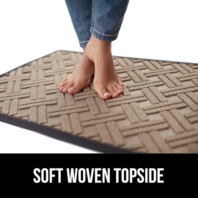 GORILLA GRIP 100% Waterproof All-Season WeatherMAX Doormat, US Designed Natural - Image 7