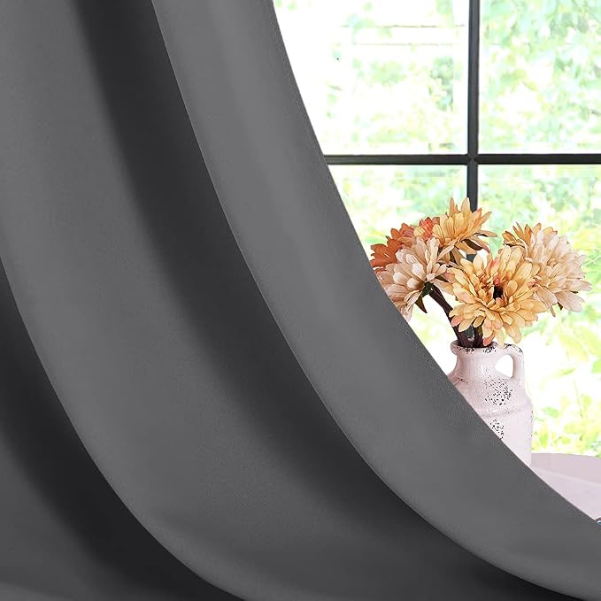 NICETOWN Bedroom Blackout Draperies Panels, Three Pass Microfiber Noise - Image 5