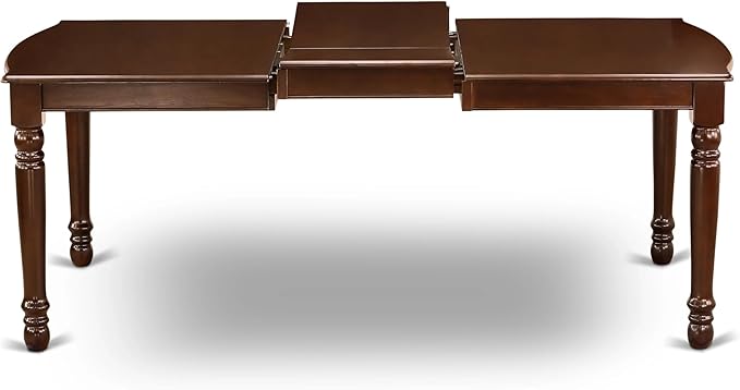 East West Furniture DODA9-MAH-22 9 Piece Dining Set Consists of a Rectangle Kitchen Table with Butterfly Leaf and 8 Polyester Fabric Upholstered Chairs, 42x78 Inch, Mahogany