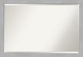 Amanti Art Silver Bathroom Mirror for Over Sink, 27x39 Vista Brushed Nickel Narrow Rectangle Vanity Mirror, Large Casual Frame, Hangs Horizonally and Vertically, Bathroom Wall Decor, Beveled Edge