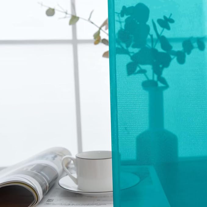 SpaceDresser Sheer Voile Window Treatment Rod Pocket Curtain Panels - Image 4