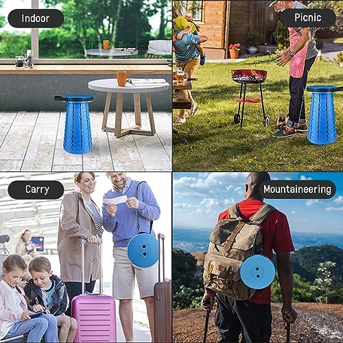 Collapsible Stool Blue, Portable Folding Chair - Image 5