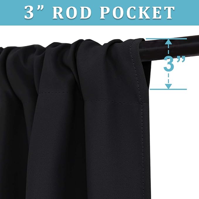 RYB HOME Extra Wide Blackout Curtains - Image 2