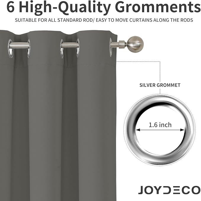 Joydeco Blackout Curtains 84 Inch Length 2 Panels Set, Thermal Insulated Long - Image 4