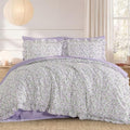 BLOOMHAVEN Queen Comforter Set-7 Pieces Floral Ruffle Bedding Set by BLOOMHAVEN