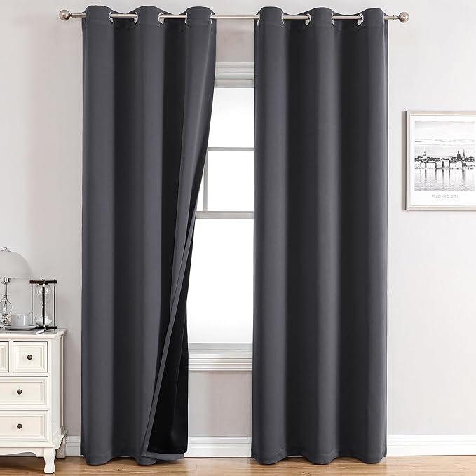 ChrisDowa 100% Blackout Curtains 72 inch Long by ChrisDowa