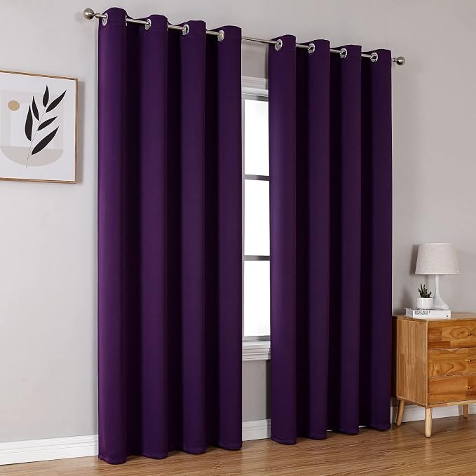 ChrisDowa Blackout Curtains 108 Inches Long 2 Panels Set - Image 6