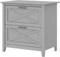 Bush Furniture Key West 2 Drawer Lateral File Cabinet in Cape Cod Gray | Document Storage for Home Office | Accent Chest with Drawers