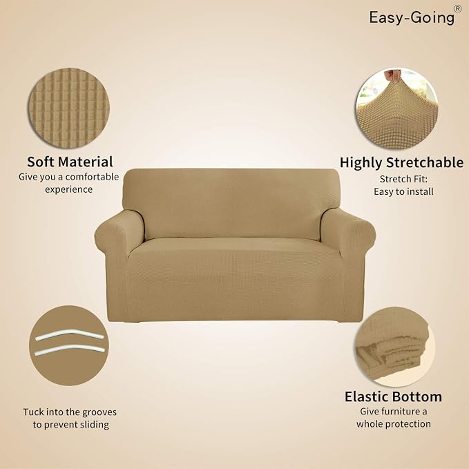 Easy-Going Stretch Loveseat Slipcover 1-Piece Sofa Cover Furniture Protector - Image 3