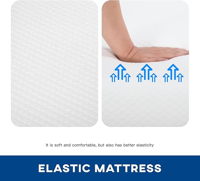 FDW | 12 Inch Twin Mattress | Medium Firm | Gel Memory Foam Mattress | White | Bed in a Box, CertiPUR-US Certified | Pressure Relief, Cooling Ventilated Foam | Washable Removable Cover