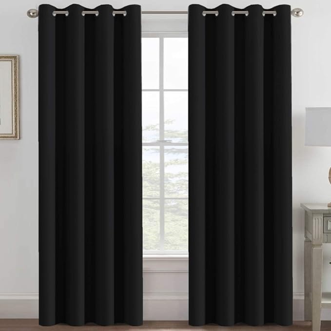 H.VERSAILTEX Blackout Curtains for Bedroom Black Out Curtains 90 inch Thermal by HVERSAILTEX