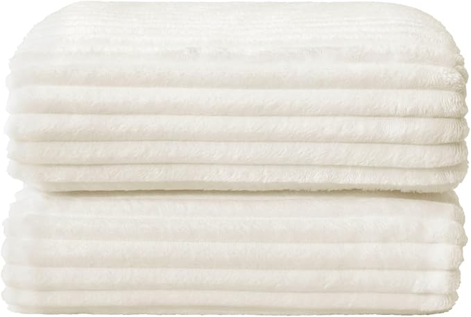 BEDELITE Fleece Throw Blanket for Couch – 3D Ribbed Jacquard Soft and Warm - Image 8