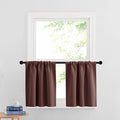 RYB HOME Blackout Cafe Curtains 30 inch Length, Short Light UV Heat Blocking by RYBHOME