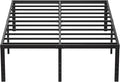 EMODA 20 Inch Tall Full Size Bed Frame with Large Storage Space, Easy Assembly Heavy Duty Metal Platform No Box Spring Needed, Noise Free, Black