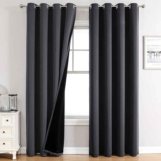ChrisDowa 100% Blackout Curtains 80 inch Long by ChrisDowa