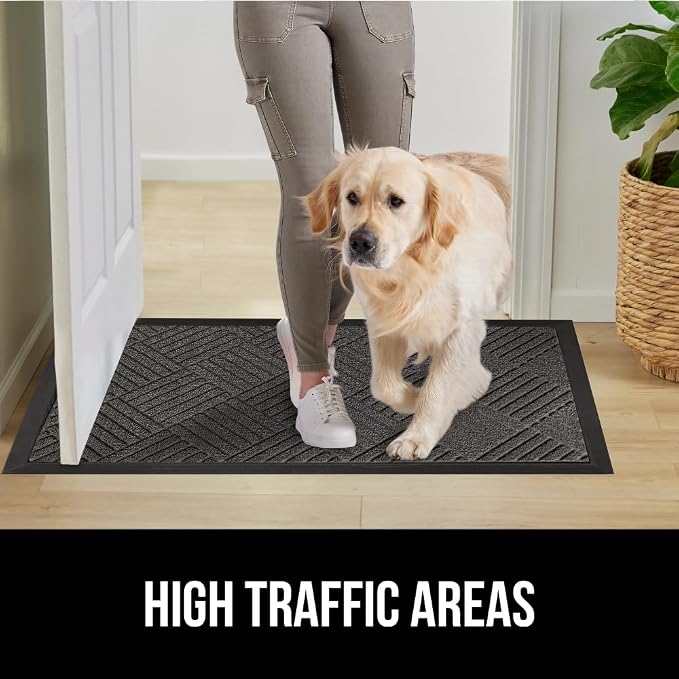 GORILLA GRIP 100% Waterproof All-Season WeatherMAX Doormat, US Designed Natural - Image 7
