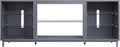 Manhattan Comfort Brighton 60" TV 7 Shelves, Tempered Glass Dividers and Media Wire Management, Modern Free-Standing Entertainment Center for Living Room, Fits up to 56" Television, OneSize, Grey