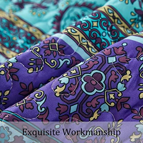 WONGS BEDDING Boho Quilts Queen Size, 3 Pieces Bedspread Bedding Set - Image 5