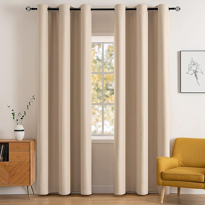 MIULEE Room Darkening Curtains Thermal Insulated Drapes Solid Window Treatment by MIULEE