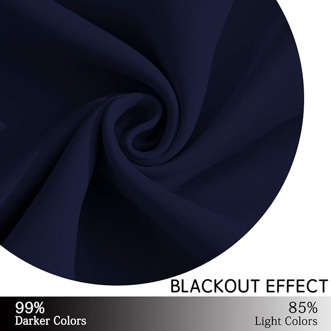 Yakamok Blackout Curtains Room Darkening Thermal Insulated - Image 6