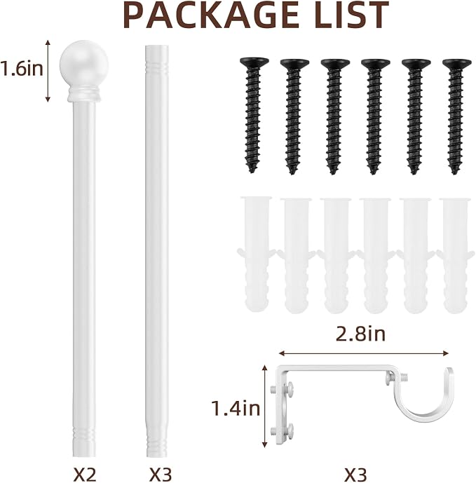 SMODBRODRE Curtain Rods for Window 32 to 78 - Image 6
