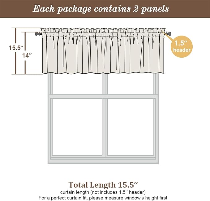 Chyhomenyc Charcoal Grey Sheer Valances - Image 4