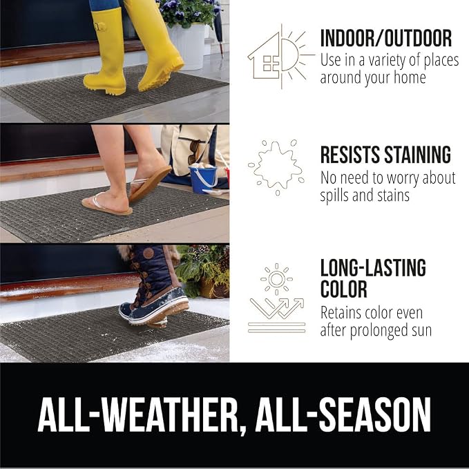 GORILLA GRIP® Ultra Absorbent Front Door Mat Outside Entrance, Traps Dirt and - Image 6