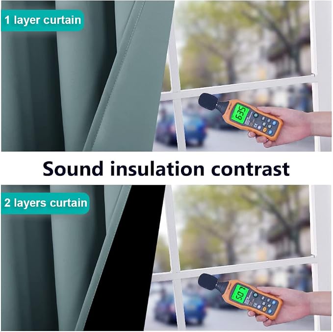 NICETOWN Full Shading Curtains 96 inches Long 2 Panels Set - Image 4