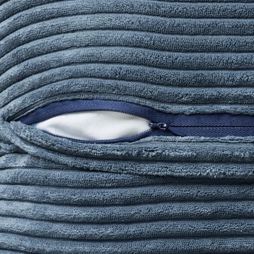 MIULEE Decorative Lumbar Throw Pillow Covers 14x24 Inch Blue 2 Pack - Image 7