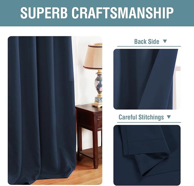 H.VERSAILTEX Blackout Curtain for Living Room Small Window Kitchen Blackout - Image 3