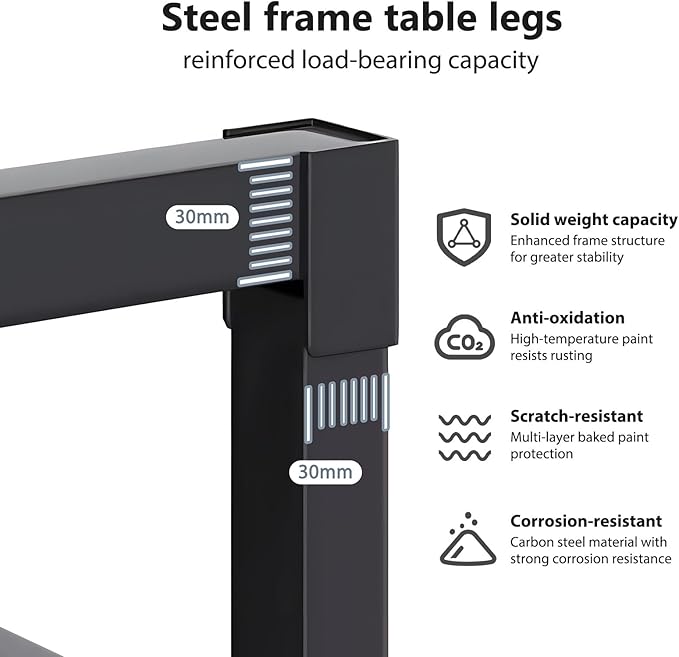 DlandHome 71 inches X-Large Computer Desk, Composite Wood Board, Decent and Steady Home Office Desk/Workstation/Table,23.6 Wide, Retro
